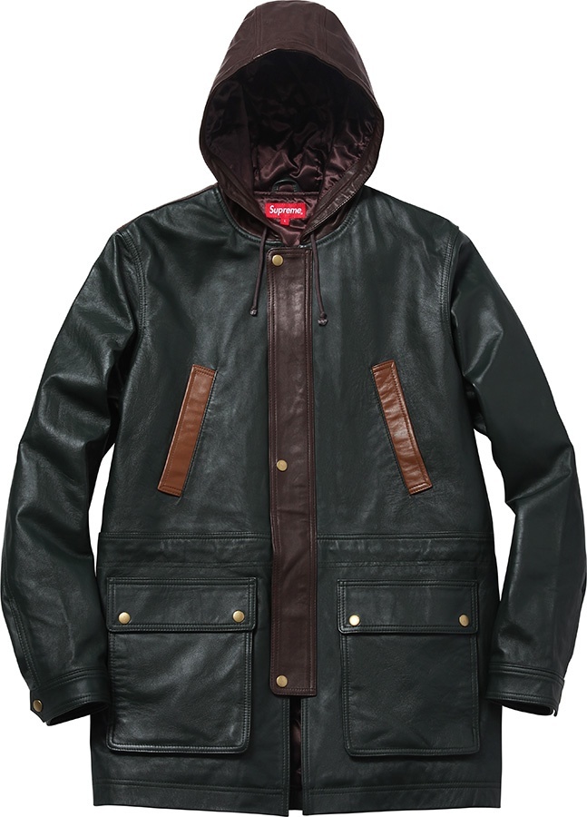 Hooded Leather Parka view 2